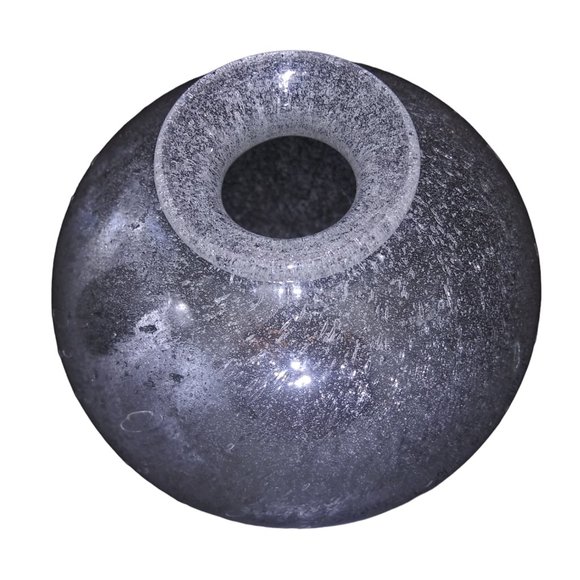 Mid Century Modern Murano Glass Handblown Vase Bubble Clear Glass Table Vase - Picture 5 of 8